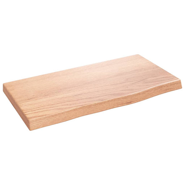 Wandregal Eiche Massivholz Hellbraun 40 cm