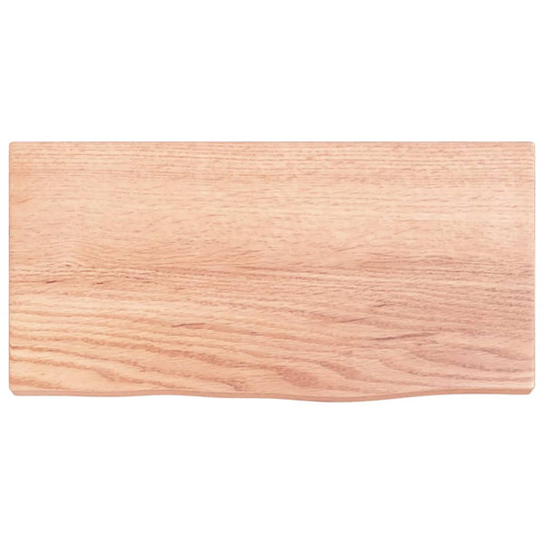 Wandregal Eiche Massivholz Hellbraun 40 cm