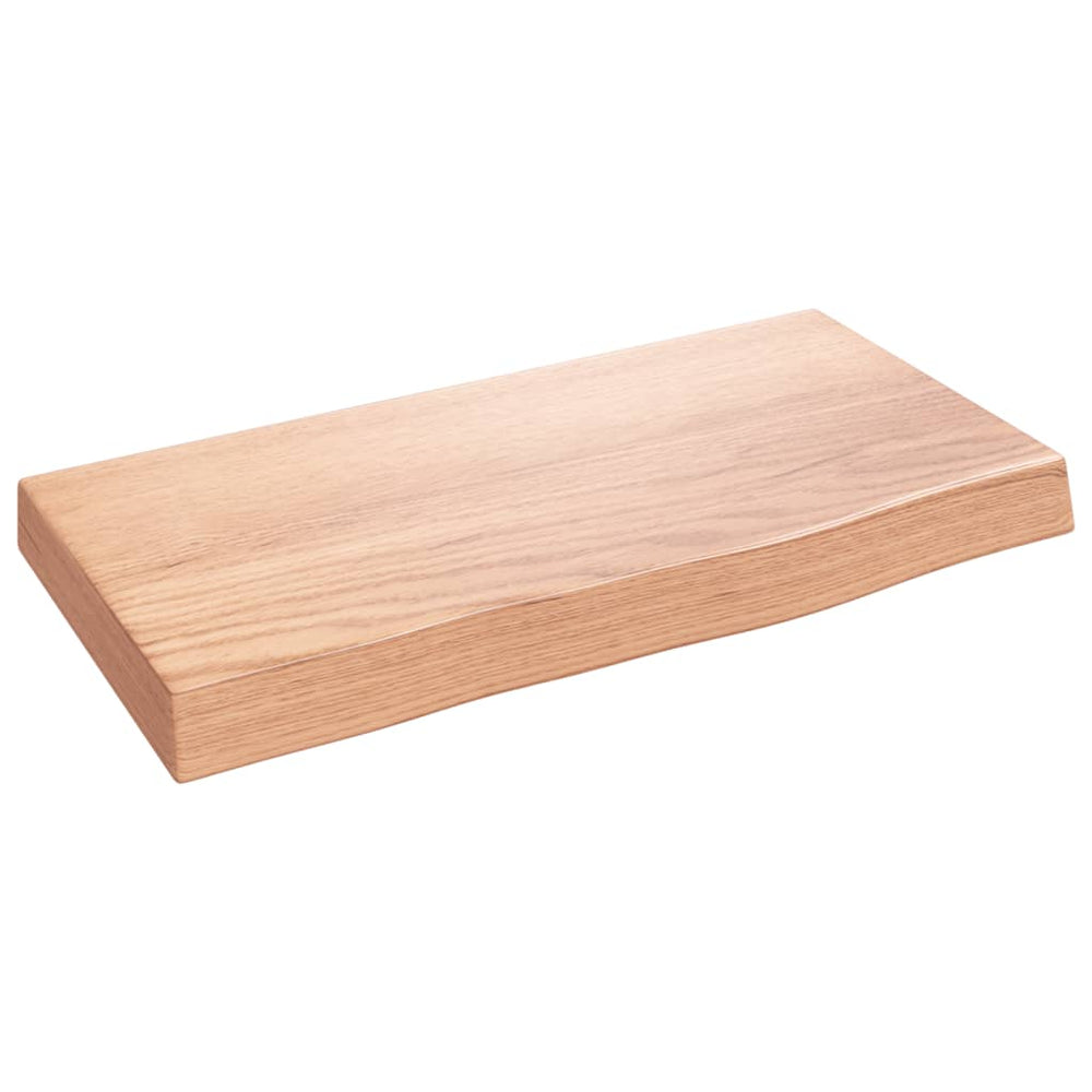 Wandregal Eiche Hellbraun 40 cm Massivholz