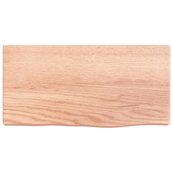 Wandregal Eiche Hellbraun 40 cm Massivholz