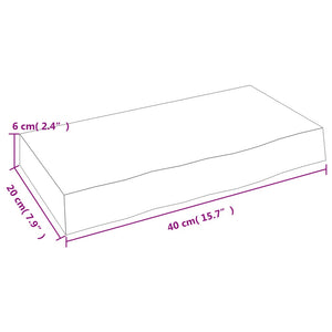 Wandregal Eiche Hellbraun 40 cm