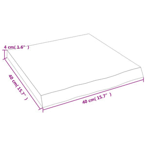 Wandregal Eiche Massivholz Hellbraun 40x40 cm