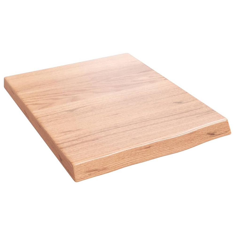 Wandregal Eiche Massivholz Hellbraun 40x50 cm