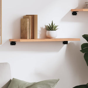 vidaXL Étagère murale marron clair 60x20x2 cm en bois de chêne massif traité