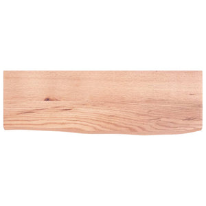 vidaXL Étagère murale marron clair 60x20x2 cm en bois de chêne massif traité