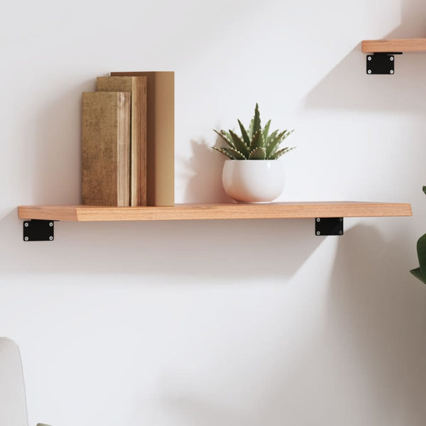vidaXL Étagère murale marron clair 60x20x2 cm en bois de chêne massif traité