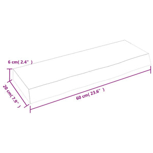 Wandregal Eiche Hellbraun 60 cm