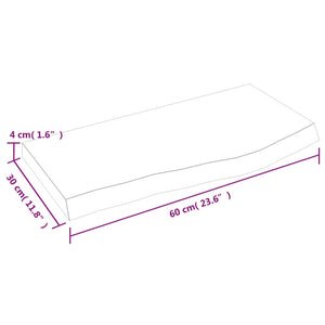 Wandregal Eiche Hellbraun 60 cm
