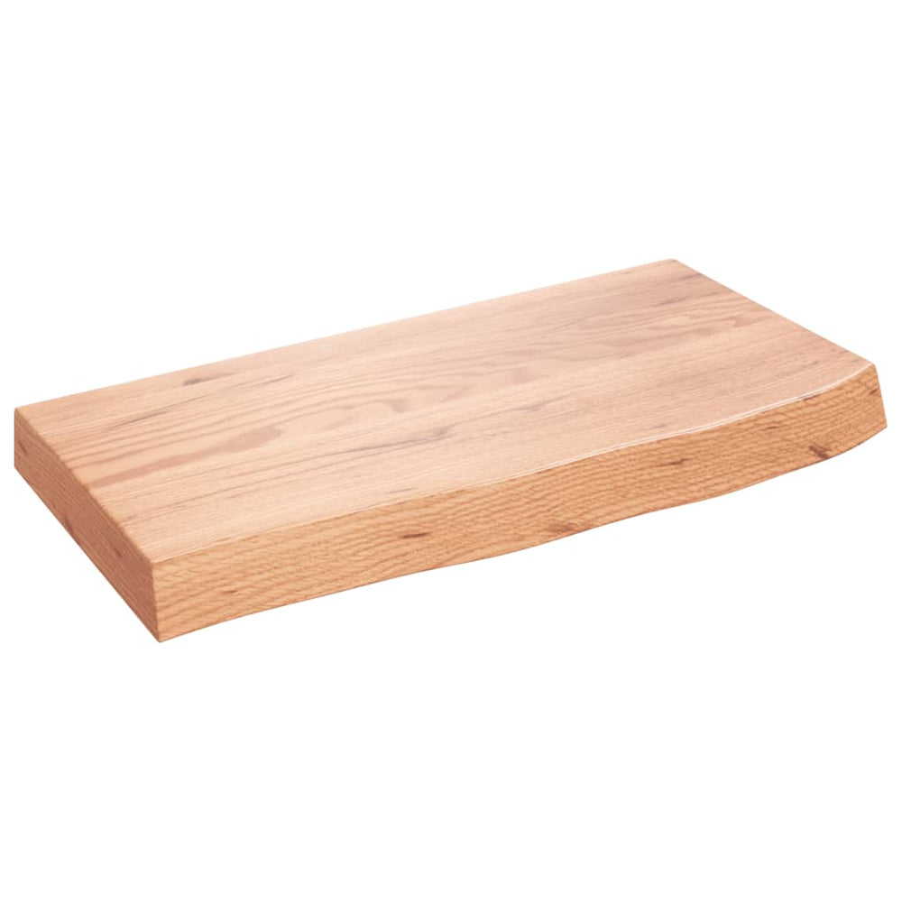 Wandregal Eiche Hellbraun 60 cm Massivholz