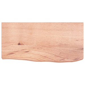 Wandregal Eiche Hellbraun 60 cm Massivholz