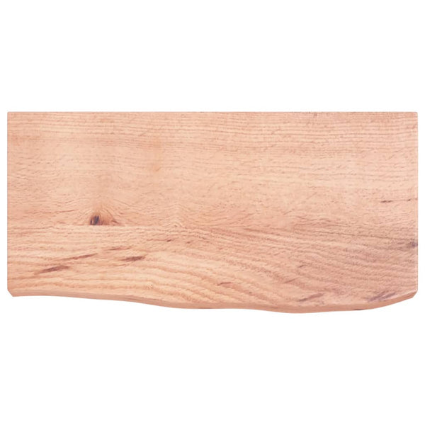 Wandregal Eiche Hellbraun 60 cm Massivholz