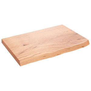 Wandregal Hellbraun 60x40 cm Eiche Massivholz