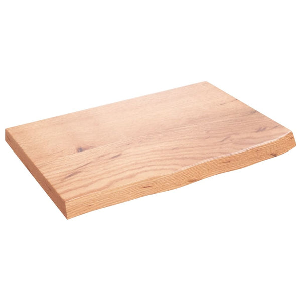 Wandregal Hellbraun 60x40 cm Eiche Massivholz