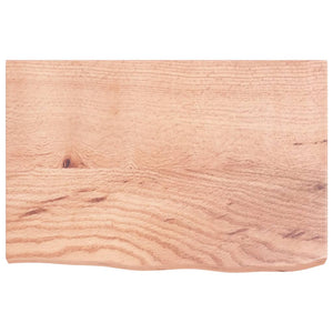 Wandregal Hellbraun 60x40 cm Eiche Massivholz