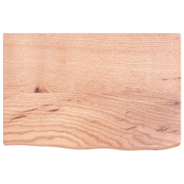 Wandregal Hellbraun 60x40 cm Eiche Massivholz