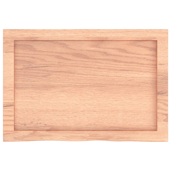 Wandregal Hellbraun 60x40 cm Eiche Massivholz
