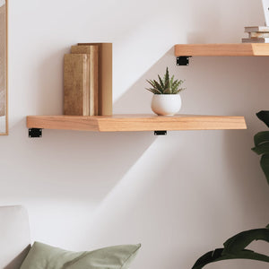 Wandregal Eiche Massivholz Hellbraun 60x60 cm
