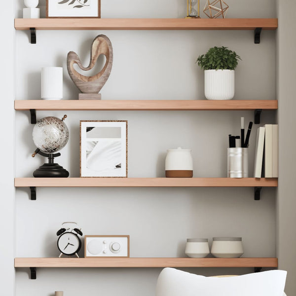 Wandregal Eiche Hellbraun 80cm Massivholz