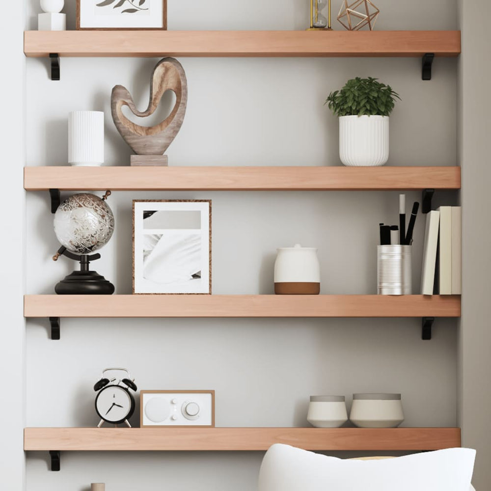 Wandregal Eiche Hellbraun 80cm Massivholz