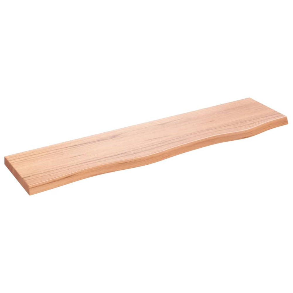 Wandregal Eiche Massivholz Hellbraun 80cm