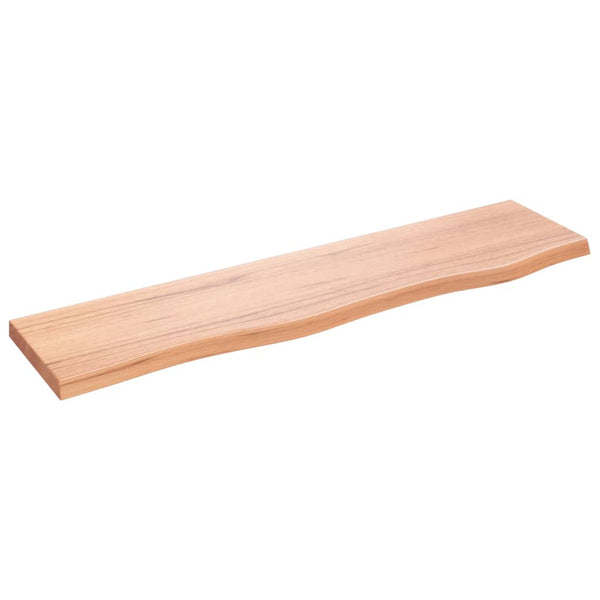 Wandregal Eiche Massivholz Hellbraun 80cm