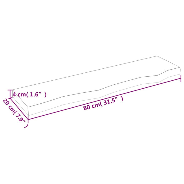 Wandregal Eiche Hellbraun 80cm