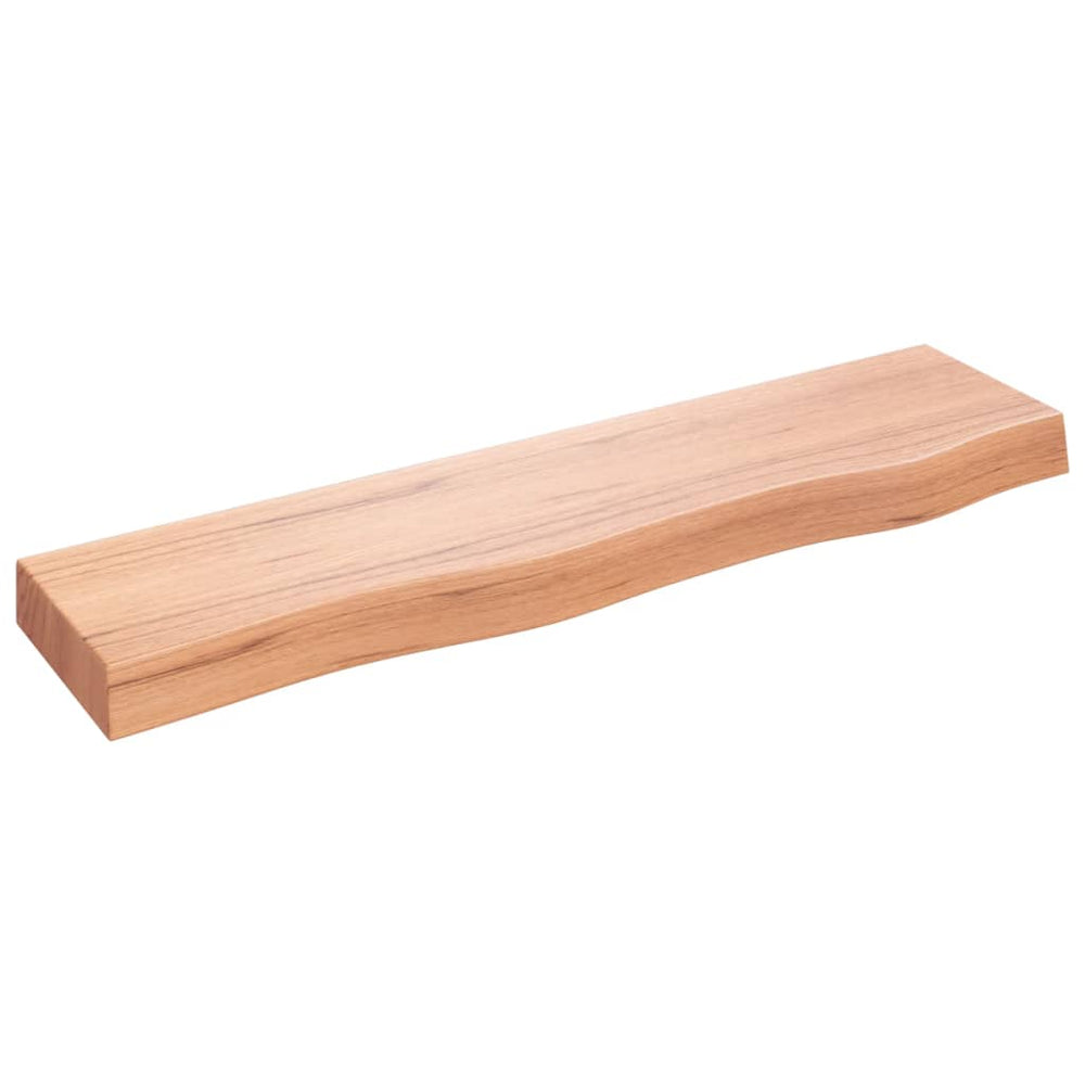 Wandregal Eiche Hellbraun 80cm Massivholz