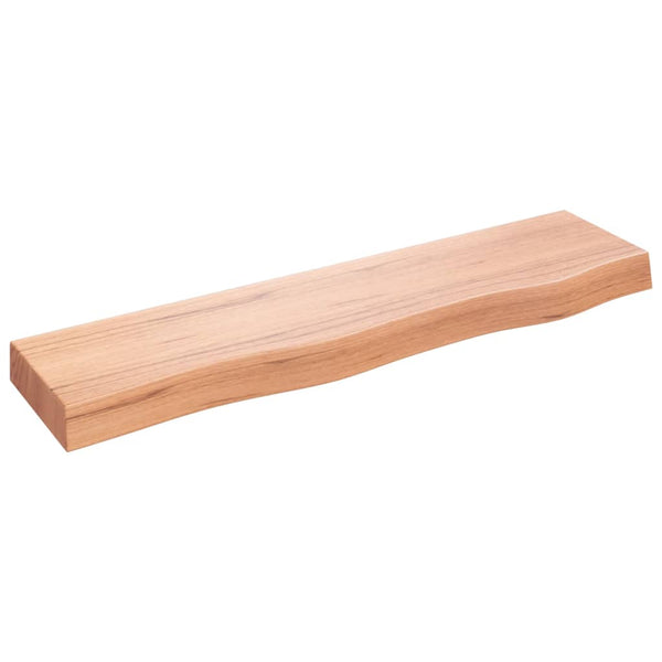 Wandregal Eiche Hellbraun 80cm Massivholz