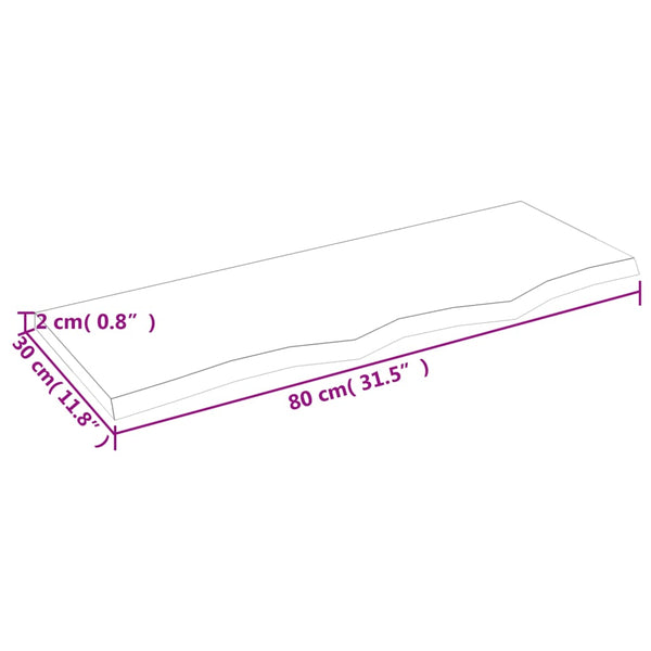 Wandregal Eiche Hellbraun 80cm