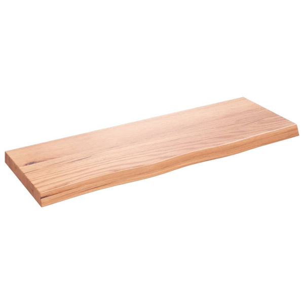 Wandregal Hellbraun 80 cm Eiche Massivholz