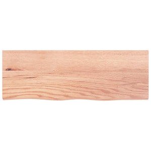Wandregal Hellbraun 80 cm Eiche Massivholz