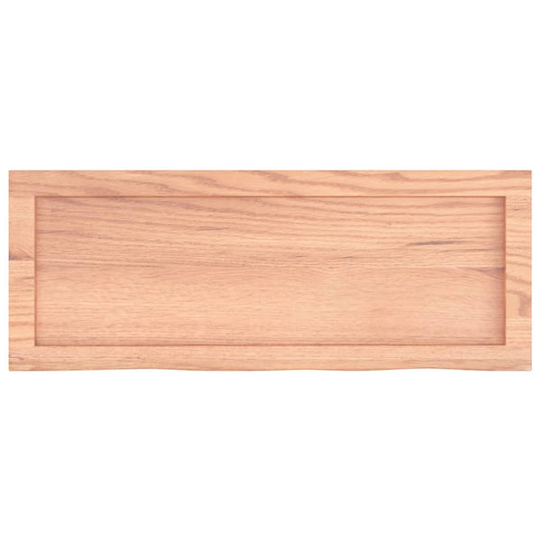Wandregal Hellbraun 80 cm Eiche Massivholz