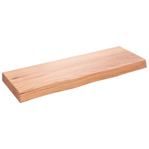Wandregal Eiche Massivholz Hellbraun 80cm