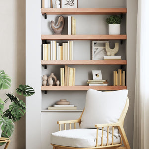 Wandregal Eiche Massivholz Hellbraun 80cm
