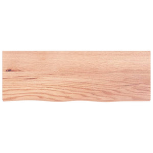 Wandregal Eiche Massivholz Hellbraun 80cm