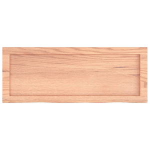Wandregal Eiche Massivholz Hellbraun 80cm