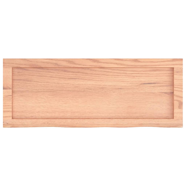 Wandregal Eiche Massivholz Hellbraun 80cm