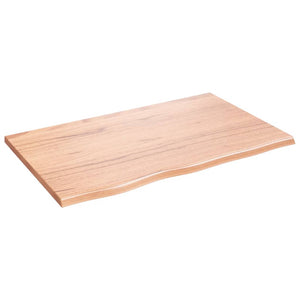 Wandregal Eiche Massivholz Hellbraun 80cm
