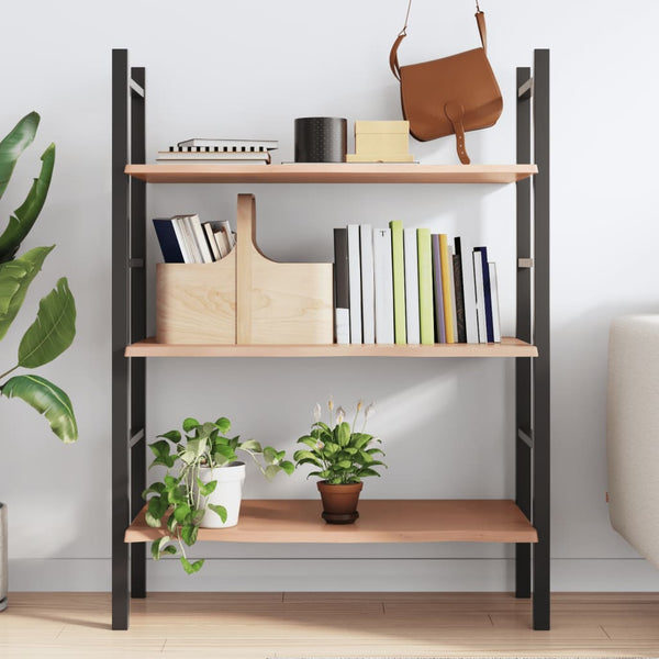 Wandregal Eiche Massivholz Hellbraun 80cm