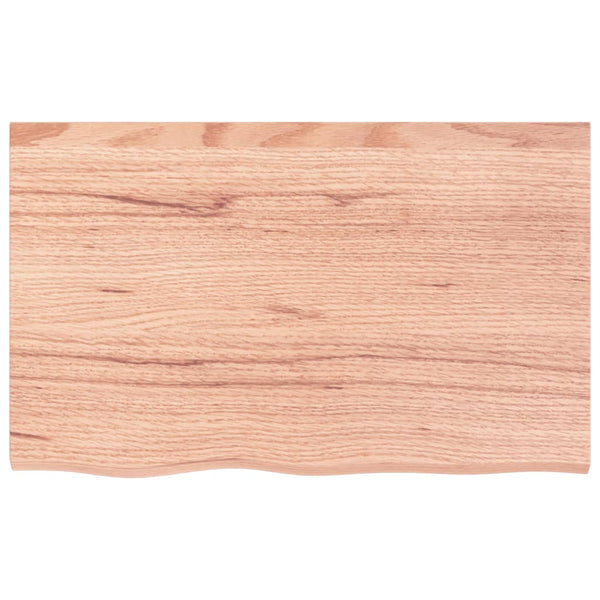 Wandregal Eiche Massivholz Hellbraun 80cm