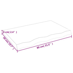 Wandregal Eiche Hellbraun 80cm