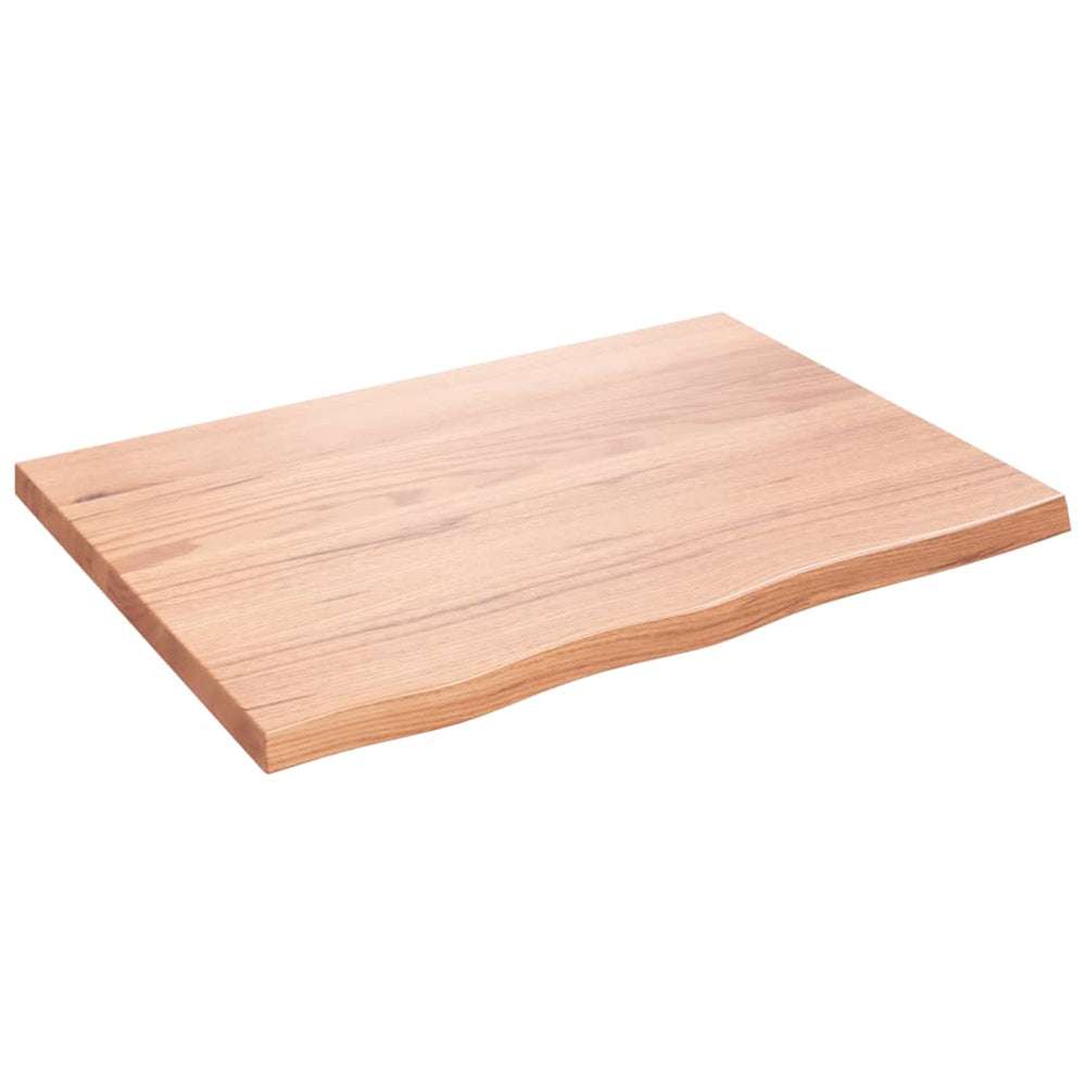 Wandregal Eiche Massivholz Hellbraun 80cm