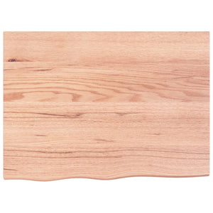 Wandregal Eiche Massivholz Hellbraun 80cm