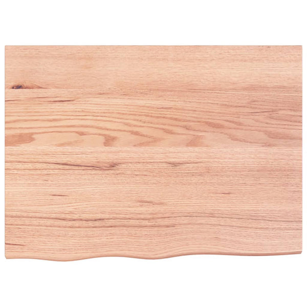 Wandregal Eiche Massivholz Hellbraun 80cm