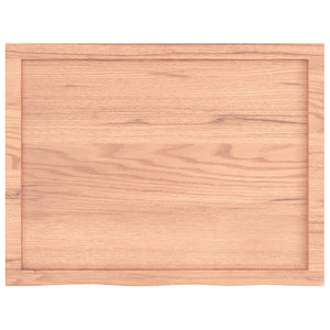 Wandregal Eiche Massivholz Hellbraun 80cm