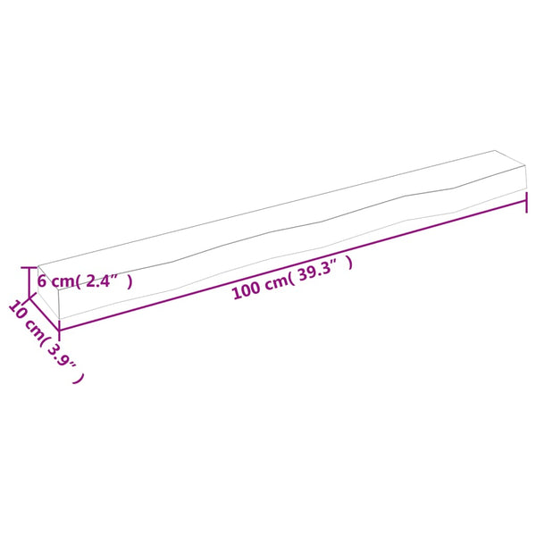Wandregal Eiche Hellbraun 100cm