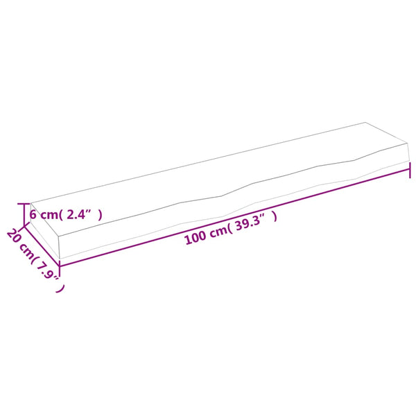 Wandregal Eiche Hellbraun 100cm