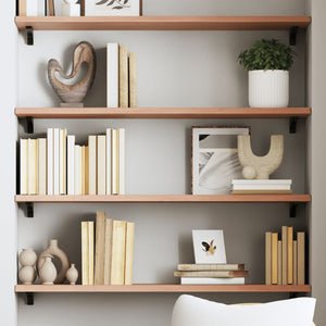Eiche Wandregal Hellbraun 100cm Massivholz