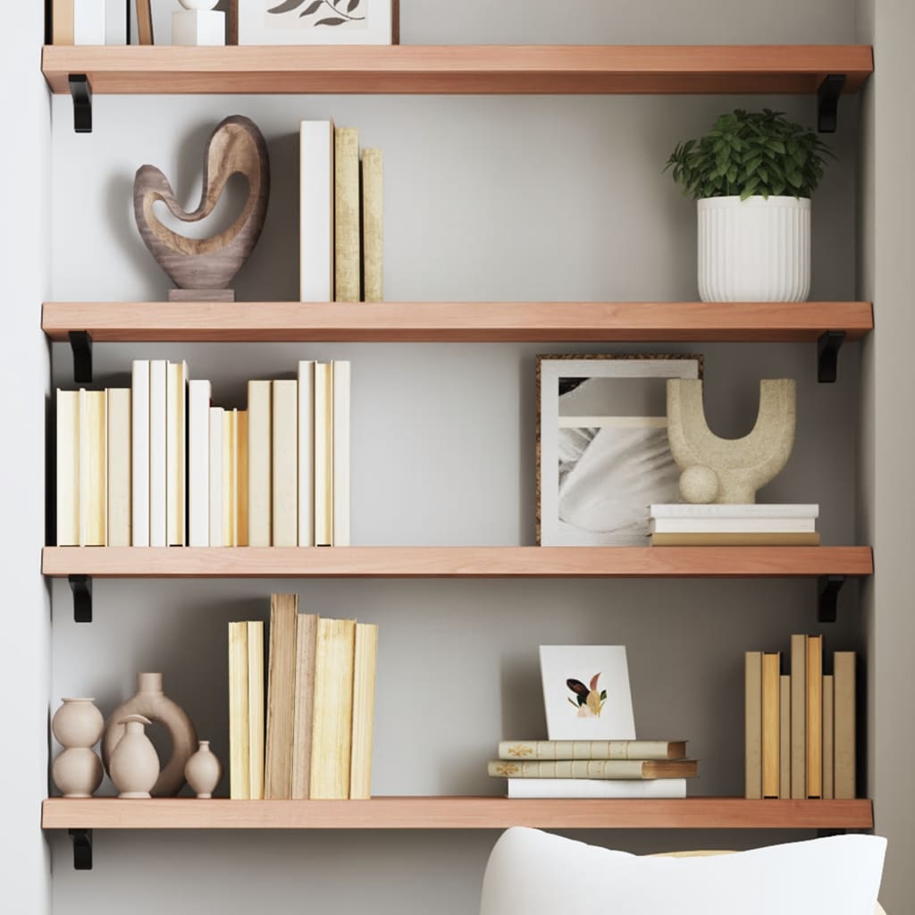 Wandregal Eiche Hellbraun 100 cm Massivholz