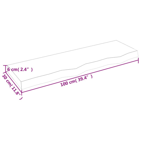 Wandregal Eiche Hellbraun 100 cm
